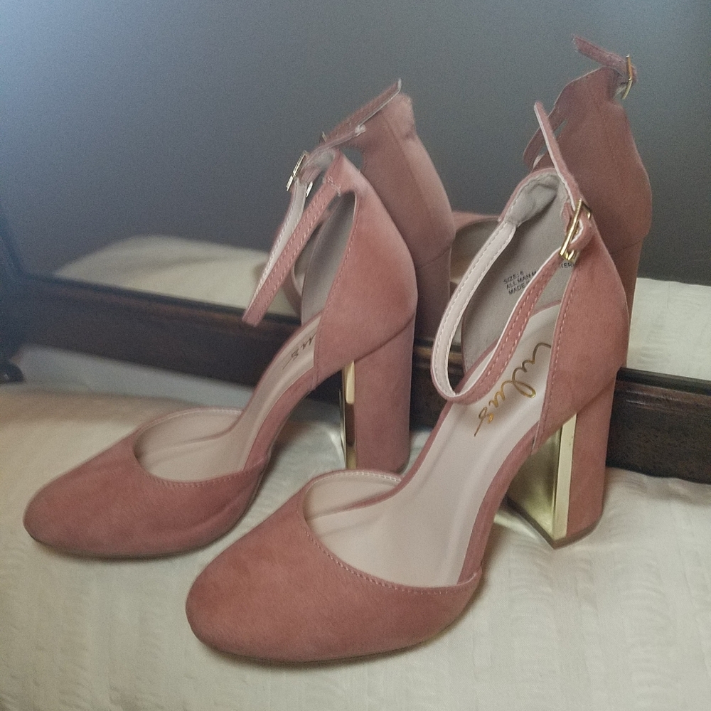 Pink Suede High Heels